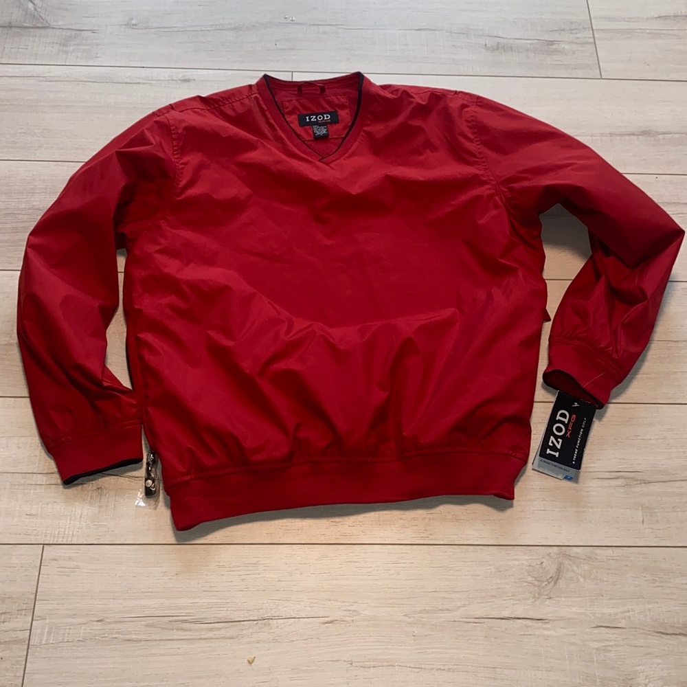 Izod XFG Men's Red Golf water Resistant Pullover Large